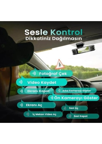 3k 4 Kanallı Araç Kamerası, 560°, 3.18 Inç Dokunmatik Ekranlı Ön ve Arka Araç Içi Kamera, Araç Kamerası 7/24 Modu, Dahili S, 5.8g Wifi Gece Görüşü, Ses Kontrolü 128 GB Hafıza Kartlı fiyatları