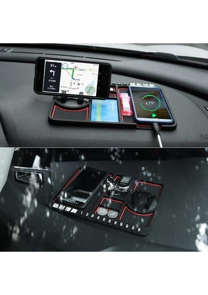 Torpido Üstü Numaratörlü Telefon Tutucu Kaydırmaz Mat Araba Için Kaymaz Telefon Pedi, Çok Işlevli Araba Kaymaz Gösterge Paneli Matı, Evrensel 360° Dönebilen Cep Telefonu Tutucu fiyatları