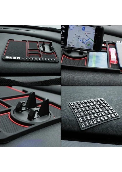 Torpido Üstü Numaratörlü Telefon Tutucu Kaydırmaz Mat Araba Için Kaymaz Telefon Pedi, Çok Işlevli Araba Kaymaz Gösterge Paneli Matı, Evrensel 360° Dönebilen Cep Telefonu Tutucu modelleri