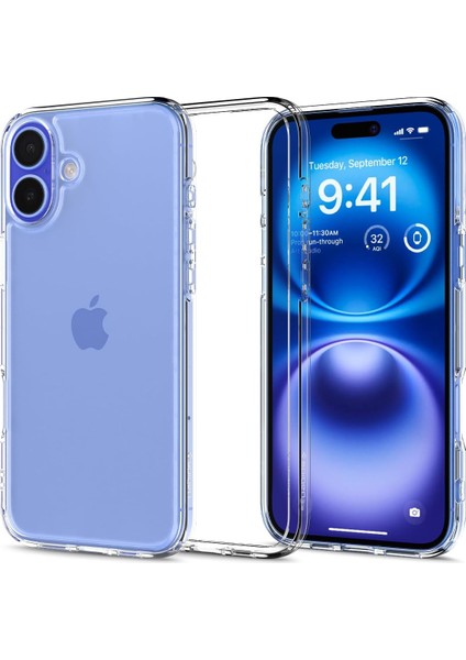 16 ile Uyumlu Ince Kılıf Ultra Hybrid Sararma Karşıtı Duraclear Hava Kanalı Teknolojisi Askeri Sınıf Koruma Crystal Clear Şeffaf Kapak - ACS08197