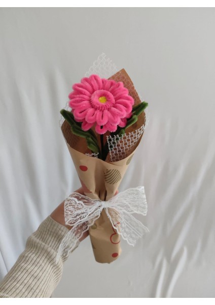 El Yapımı Gerbera Şönil Çiçek Buket – Dekoratif, Solmayan, Hediye Için Ideal fiyatları