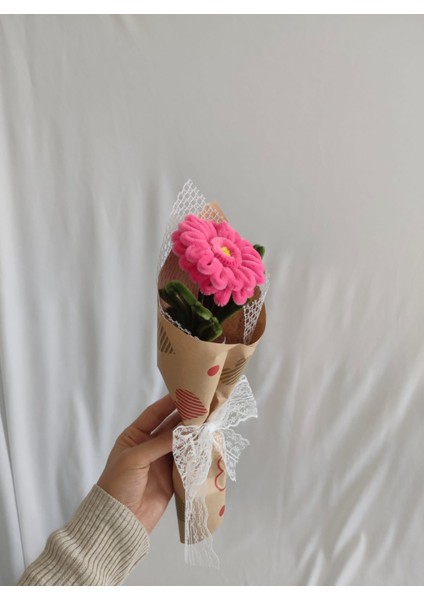 El Yapımı Gerbera Şönil Çiçek Buket – Dekoratif, Solmayan, Hediye Için Ideal modelleri