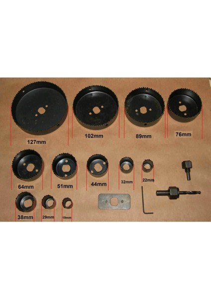 16 Parça Karbon Çelik-panç-delik Açma Testere Seti fiyatları