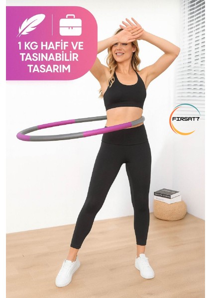 8 Parçalı Ayarlanabilir Ağırlıklı Hulaahoop 1 kg – 72 cm / 85 cm / 95 cm Wellness Egzersiz Çemberi modelleri