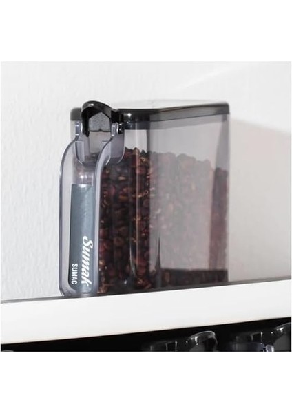 Kaşıklı Seti - Ultra Güçlü Yapışkan ile Duvara Monte ve Tezgah Üstü Kullanım, Kapaklı Mutfak Düzenleyici Takımı, Antresit Renk fiyatları