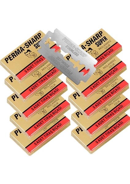 Gillette Perma-Sharp 5'li Traş Jileti 20 Paket ( Lisinya )