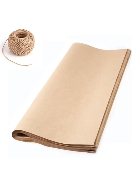 Tanıtım Kağıt Çeyiz Paketleme Kağıdı Ambalaj Kağıdı Paketleme Kağıdı Hediye Paketleme Kağıdı 15 Adet ve 100 Metre Jüt Ip (, 70CMX100CM)
