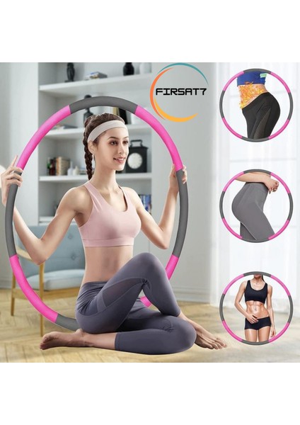 8 Parçalı Ayarlanabilir Ağırlıklı Hulaahoop 1 kg – 72 cm / 85 cm / 95 cm Wellness Egzersiz Çemberi