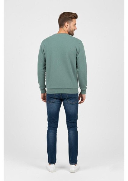 Erkek Sıfır Yaka Selanik Sweatshirt Regular Kalıp BGL-ST04870 modelleri