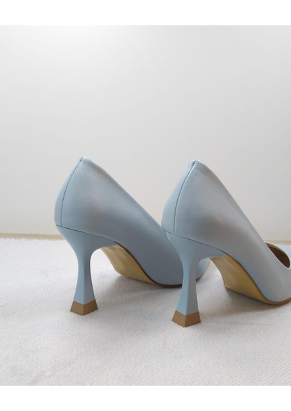 Kadın Stiletto Ayakkabı Bebe Mavisi 8.5 cm Topuk Boyu indirimleri