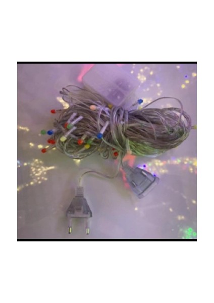 10M 100 LED Damla Uçlu LED Işık Kırmızı Işık Şeffaf Kablo