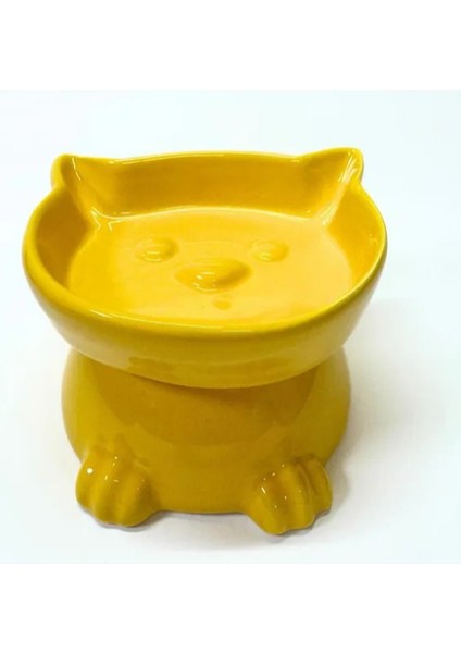 Ayaklı Kulaklı Seramik Mama Kabı