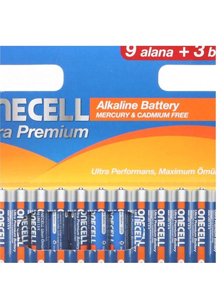 Ultra Premium Alkalin Aaa Boy Pil 9+3 modelleri