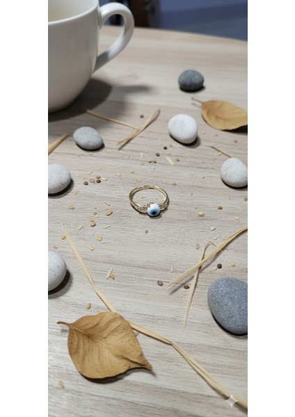 Beyaz Nazar Boncuğu Yüzük - Şans Getiren Uğur Takısı modelleri