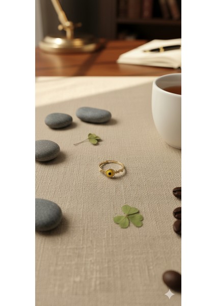 Sarı Nazar Boncuğu Yüzük - Şans ve Koruma Getiren El Yapımı Yüzük fırsatları