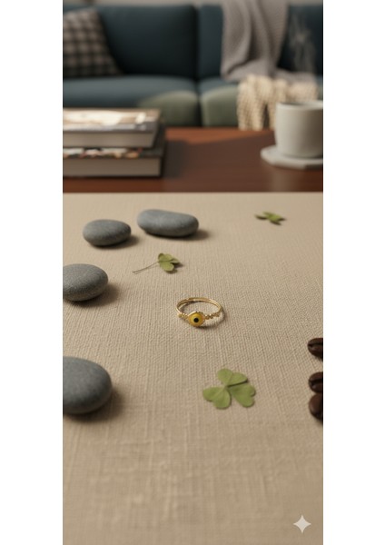 Sarı Nazar Boncuğu Yüzük - Şans ve Koruma Getiren El Yapımı Yüzük indirimleri