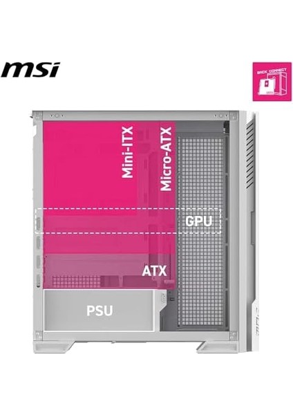 Mpg Velox 300R Aırflow Pz Temperli Cam 2 x 120MM 1xx 120 mm Fan E-Atx Gaming Bilgisayar Kasası modelleri