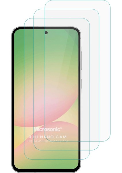 A36 Screen Protector Glass Cam Ekran (3`lü Paket) [ A36 ile Uyumlu Ekran - Şeffaf]