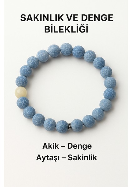 Orijinal Doğal Taş El Yapımı Enerji - Uyum - Denge Sağlayan Bileklik-8