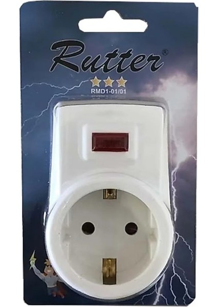 Rutter Tekli Priz Akım Koruma 3500W Güç Çocuk Koruma Duvar Prizi