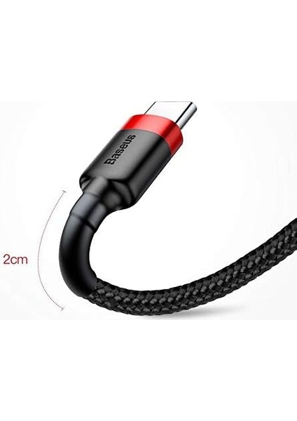 Cafule Serisi 2A 3 Metre Örgü Tasarım Type-C Data Şaj Kablosu Siyah fiyatları