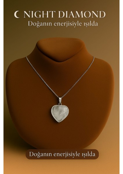 Kadın Sedef Doğal Taş Zincirli Kolye