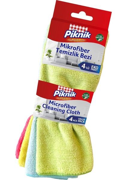 Mikrofiber Temizlik Bezi 4&apos;lü