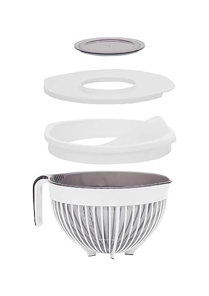 3132 2 Li Çok Amaçlı Kapaklı Karıştırma Mikser Kabı Pirinç Süzgeci - Beyaz modelleri