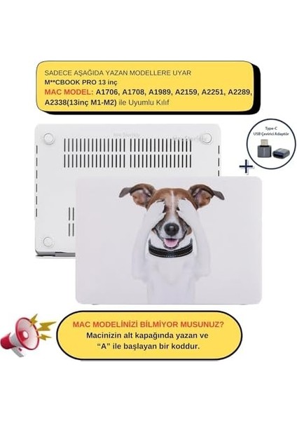 Pro Kılıf 13INÇ M1-M2 A1706 A1708 A1989 A2159 A2251 A2289 A2338 ile Uyumlu DOG01NL Dog 67 fiyatları