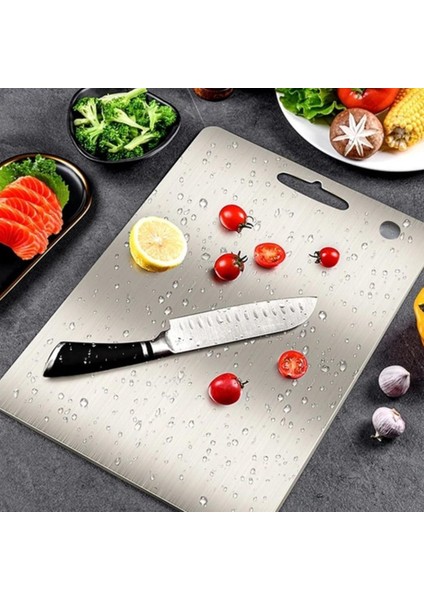 Kesme Tahtası Paslanmaz Çelik 304 Kalite Metal Kesme Tahtası Hijyenik ve Dayanıklı Temizlenebilir Kaliteli Kesim