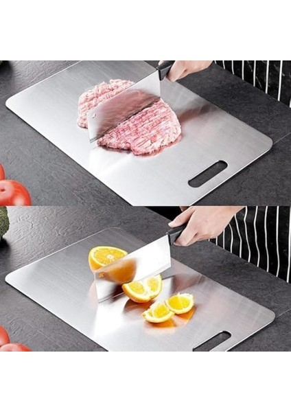 Kesme Tahtası Paslanmaz Çelik 304 Kalite Metal Kesme Tahtası Hijyenik ve Dayanıklı Temizlenebilir Kaliteli Kesim fiyatları