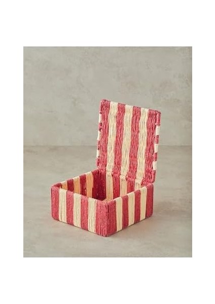 Kağıt Ip Dekoratif Kutu 18X18X8CM Kırmızı modelleri