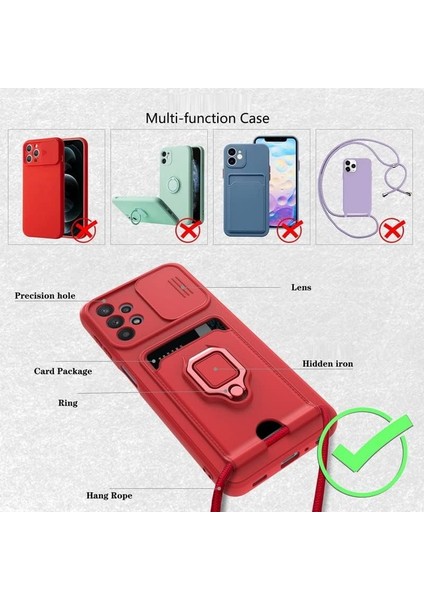 A04S Kılıf Ipli Lens Sürgülü Yüzüklü Kartvizitli Silikon Zuma fiyatları