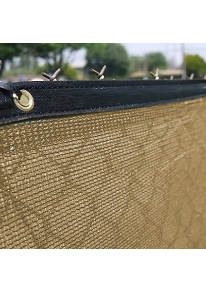 %95 Güneş Koruması Sağlayan Kuşgözlü Gölgelik File 12M x 12M - Bej - Bahçe, Balkon ve Çit Kullanımına Uygun