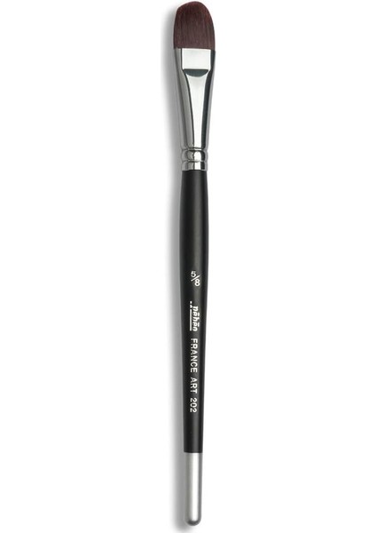 Fırça 202 -No: 5/8 Kedi Dili Siyah Sentetik Kıl Kısa Sap