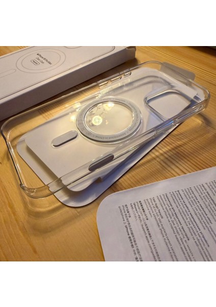 Apple iPhone 16 Pro Max Magsafe Animasyonlu Sararmaz Kutulu Mika Şeffaf Kılıf fiyatları