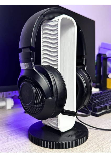TRAK3D Oyuncu Dik Kulaklık Standı - 23 cm (Beyaz)