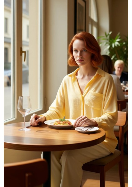 Kadın Düşük Kollu Dokulu Dokuma Gömlek Rahat Kesim Günlük Şıklık Sunan Bir Seçenek Estetik fiyatları