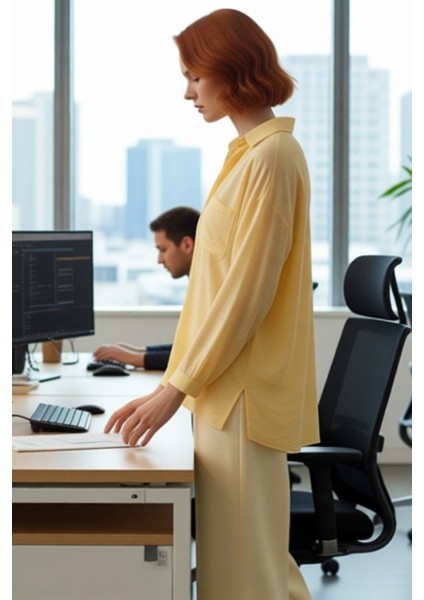 Kadın Düşük Kollu Dokulu Dokuma Gömlek Rahat Kesim Günlük Şıklık Sunan Bir Seçenek Estetik modelleri