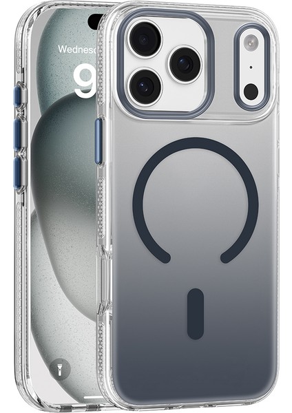 iPhone 17 Pro Uyumlu Kılıf M-Safeli Sararmaya Karşı Dayanıklı Mutural Icesense Serisi Kapak Mavi fiyatları