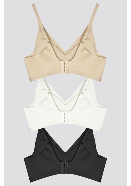 Lazer Kesim Dikişsiz Sütyen Çıkarılabilir Ped Hayalet Sütyen Agraflı Ayarlanabilir Askı - 3'lü Paket fiyatları