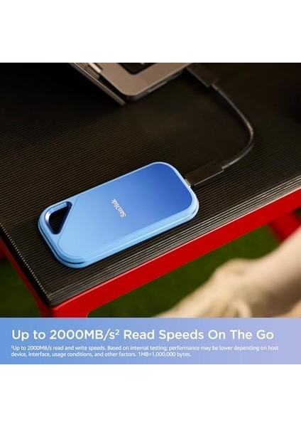 Creator Pro Taşınabilir Nvme SSD 2 Tb, Zorlu Iş Akışları Için 2000 Mb/s&apos;ye Kadar Okuma/yazma Hızları, 3 Metre Düşme Koruması, IP65 Su ve Toz Direnci, 1 Ay Adobe modelleri