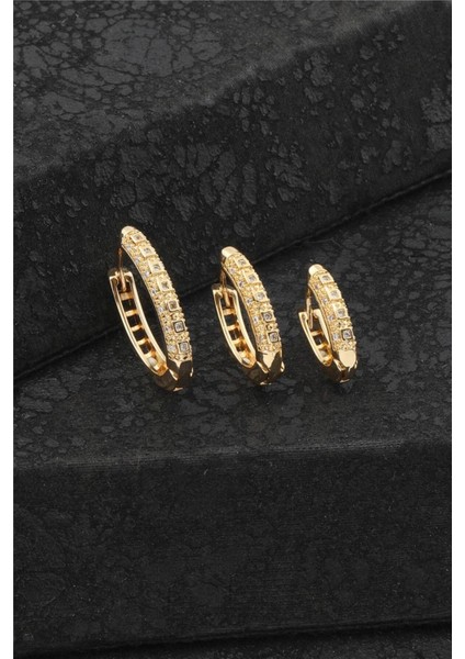 Çelik Üçlü Küpe