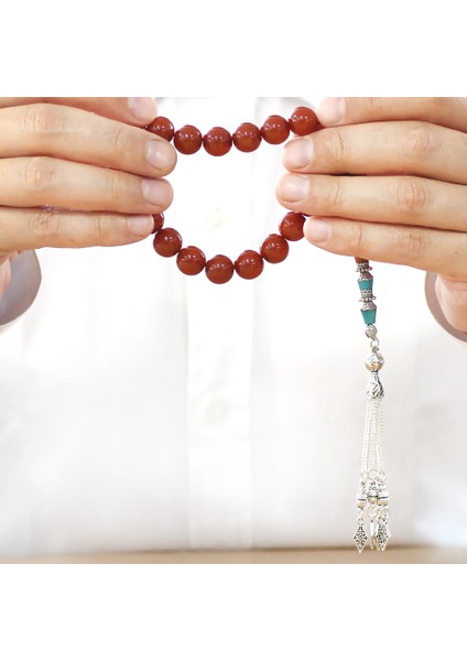 Kararmaz Metal Püsküllü Alpaka Nakkaş Imameli Turuncu Sıkma Kehribar Efe Tesbih Küre Kesim fırsatları