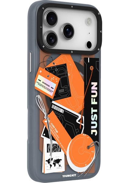 iPhone 17 Pro Uyumlu Kılıf M-Safe Şarj Özellikli Youngkit Different Dimension Serisi Kapak Turuncu fiyatları