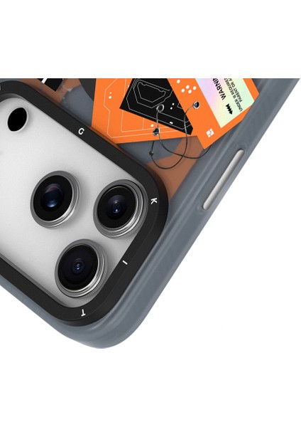 iPhone 17 Pro Uyumlu Kılıf M-Safe Şarj Özellikli Youngkit Different Dimension Serisi Kapak Turuncu fırsatları