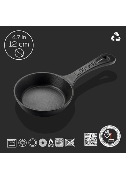 Döküm Mini Yuvarlak Saplı Çap 12 Tava fiyatları