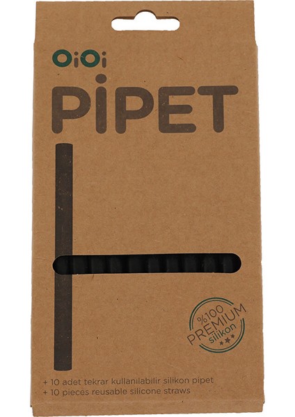 Silikon Pipet 10'lu Bitter Black