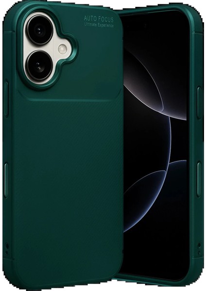 Apple iPhone 17 Auto Focus Karbon Kapak - Koyu Yeşil