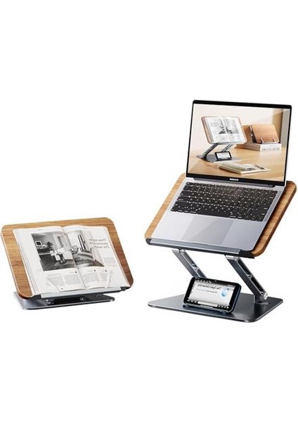 Ahşap Kitap Okuma Standı – Katlanabilir, 360° Ayarlanabilir Yükseklikli, Tablet & Laptop Uyumlu, Dayanıklı Alüminyum Alaşım Tabanlı, Eller Serbest Okuma ve Sunum Tutucu | L12 modelleri